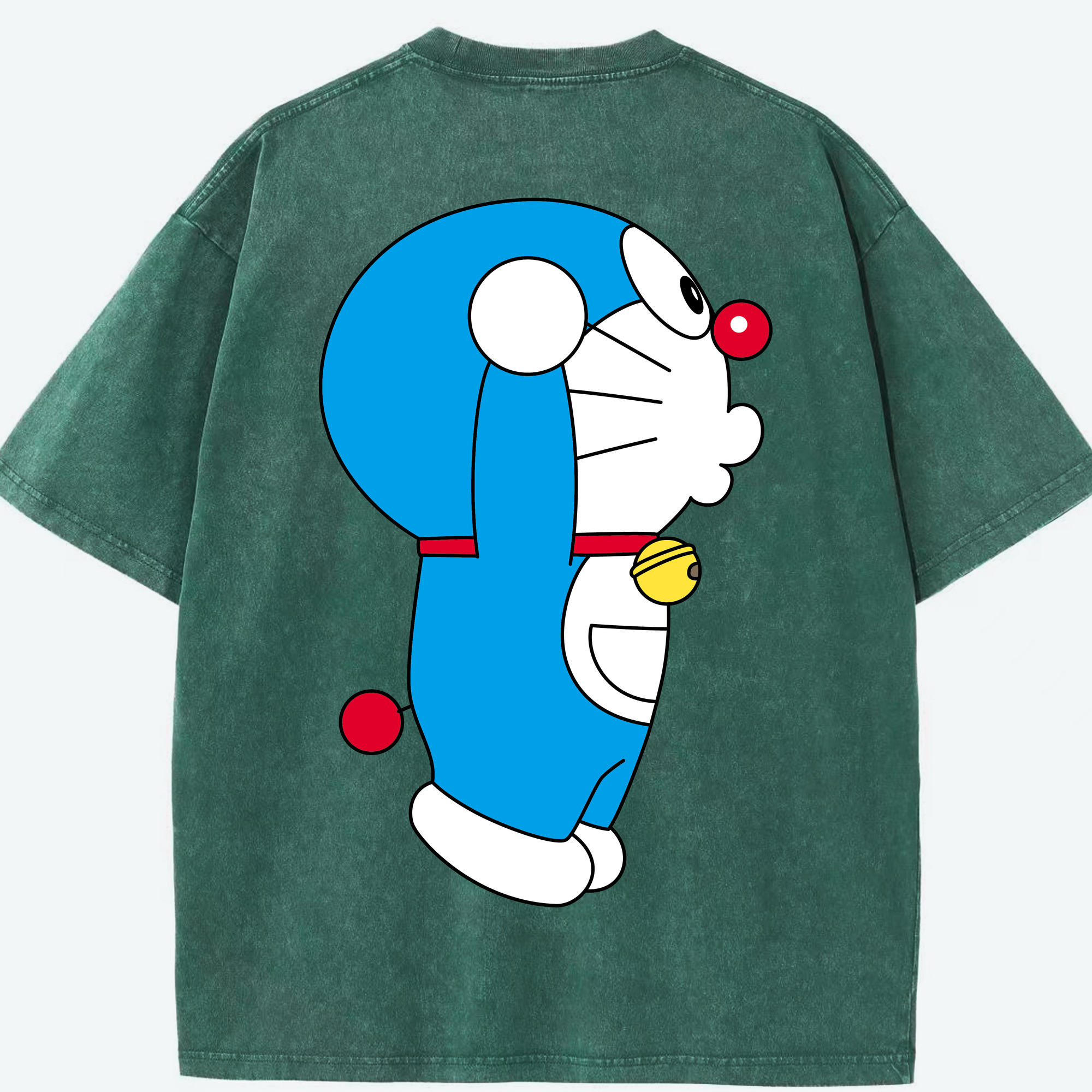 （画像用） ドラえもん Doraemon 綿100% ヴィンテージ風 半袖Tシャツ（背面プリント）